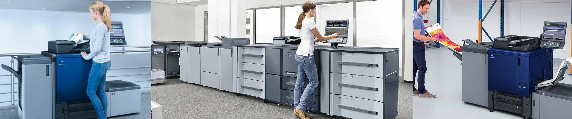 Multiple views of employees using multifunction print services